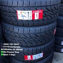 315/70/17 Three A All Terrain New Set of Tires Installed and Balanced Set de Llantas Nuevas Instaladas y Balanceadas
