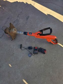 Black & Decker Cordless String Trimmer with 2 Batteries and Charger