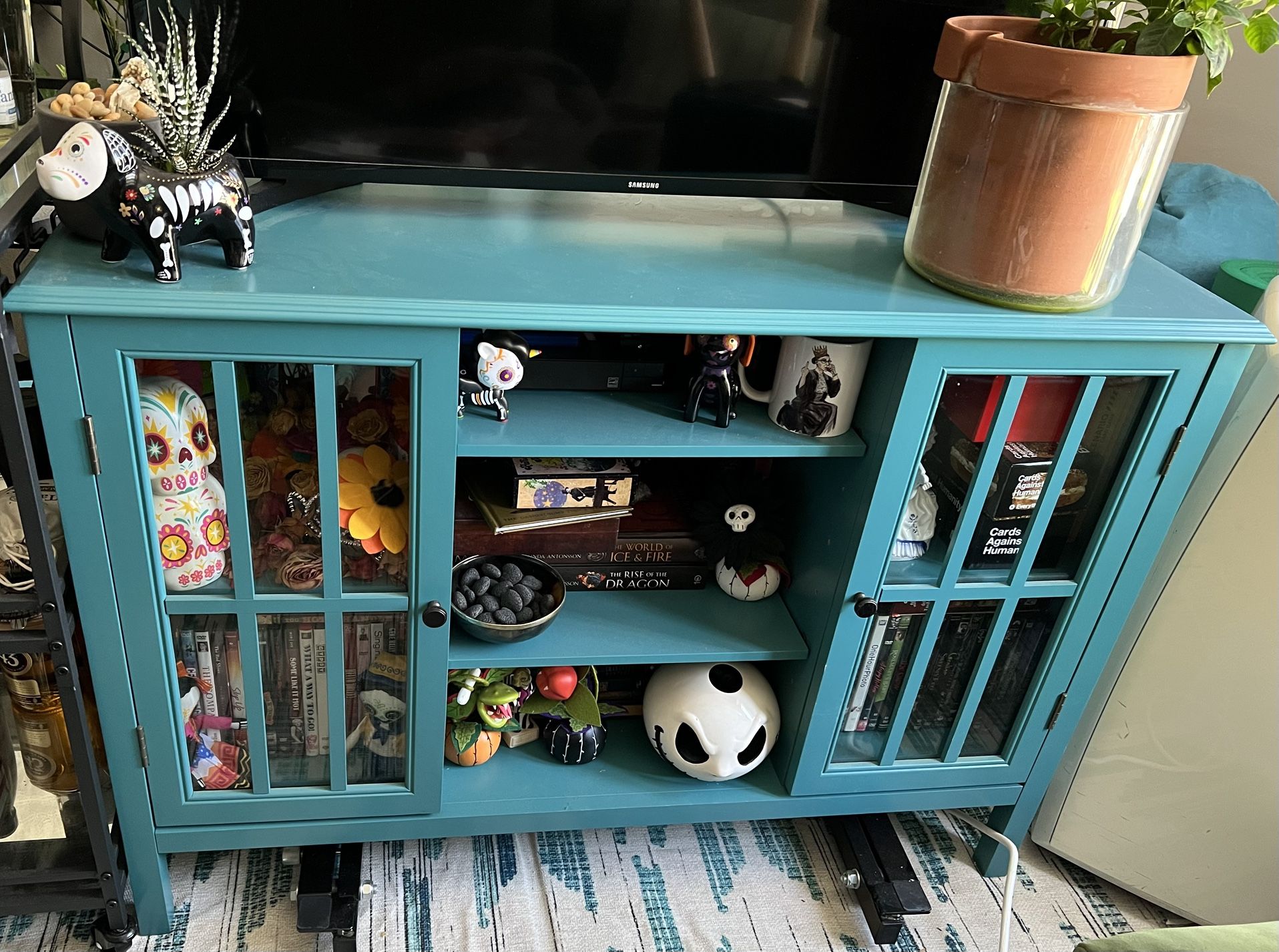 Teal TV Stand
