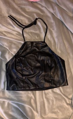 Forever 21 Leather Halter Top
