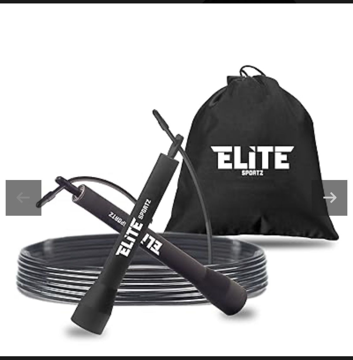 Elite Sportz Jump Rope for Men and Women - Lightweight Skipping Rope for Gym or Home Workout - Adjustable Jump Ropes for Fitness Training, Boxing, MMA