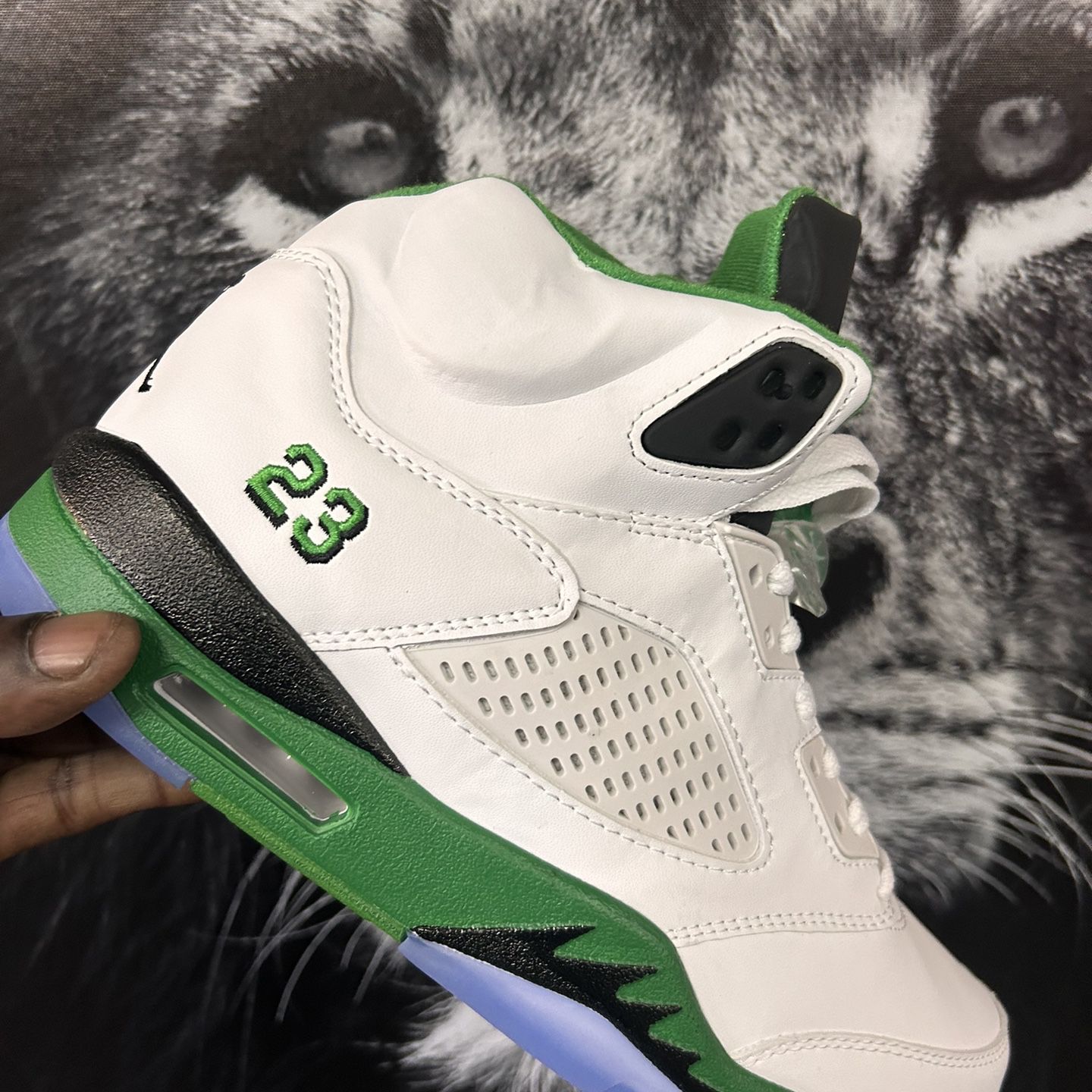 Lucky Green Jordan’s 5s