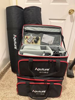 Aputure LS C120d II 2-Light Studio Kit + 2 Light Dome II Softboxes
