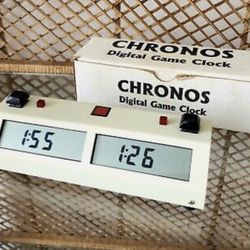 Chronos II Chess Clock (Long Version Button Type) With Box