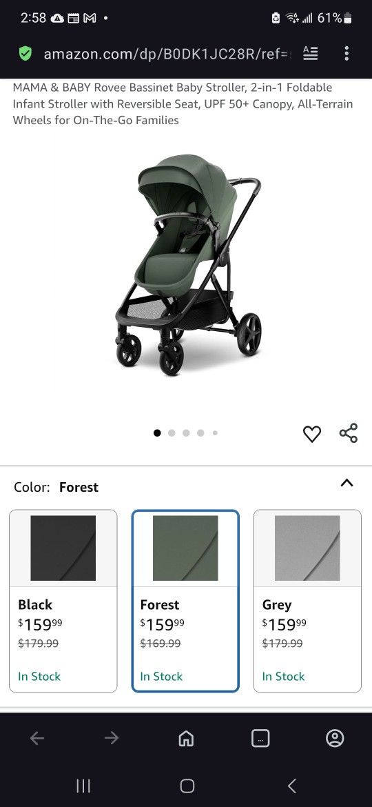 Mama & Baby Rovee - 2-in-1 Foldable Stroller