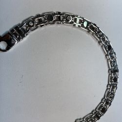 Man’s Bracelet 14k Gold And Diamonds 