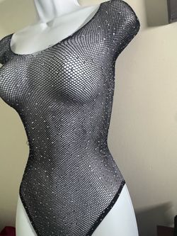 Long sleeve fishnet bodysuit
