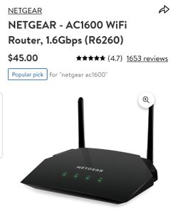 NETGEAR-AC1600 WIFI ROUTER, 1.6.gbps (R6260)