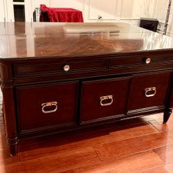 Large Coffee Table with Drawers & Lifting Shelf