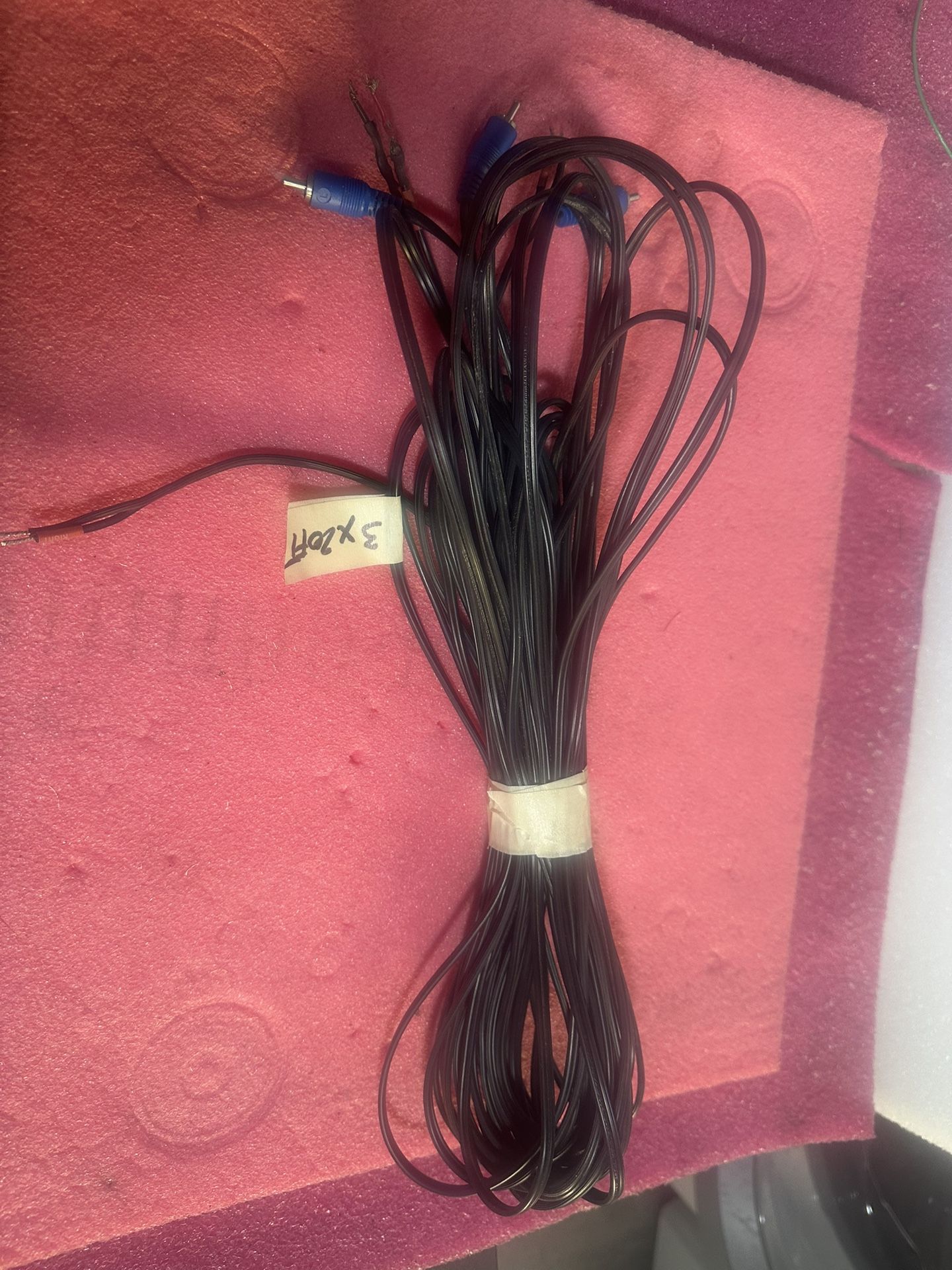 LOT OF 3 X 20 FT BOSE CUBE SPEAKER WIRES