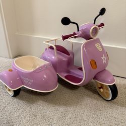 American Girl Moped & Sidecar 
