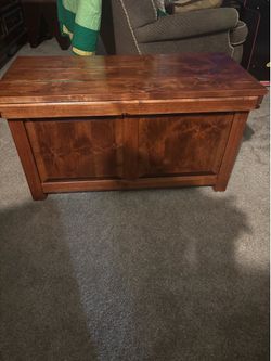 Hand made hope chest in Turquoise in lay