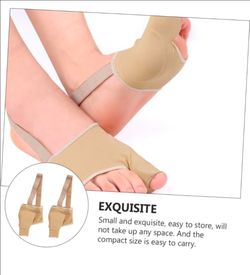 Healeved 1pair Hallux Limitus Bunion Socks Toe Adjusters Comfortable Foot Separators for and Washable and Reusable Skin Tone
