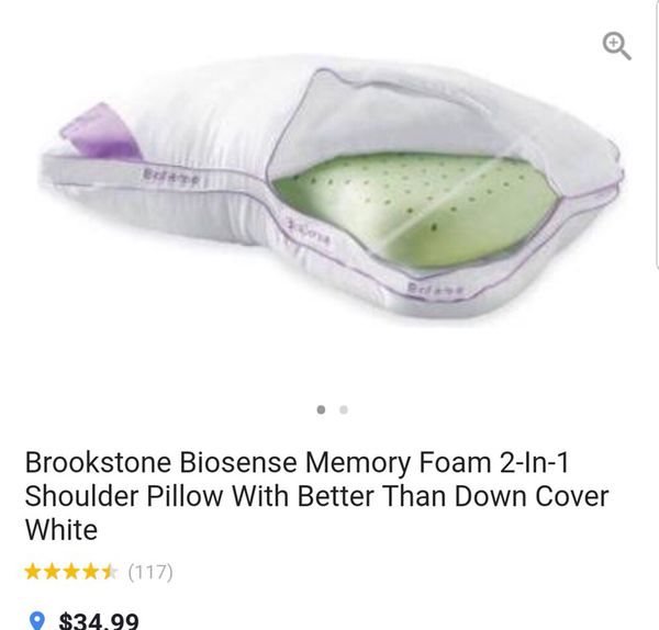 Brookstone Biosense Memory Foam 2 In 1 Shoulder Pillow With Better