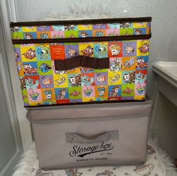 2pcs Disney Pixar Characters Patterned Storage Bin - Multicolor