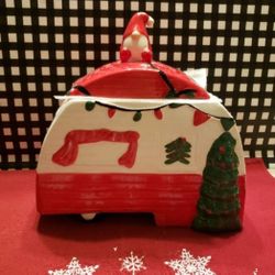 Christmas Camper Cookie Jar