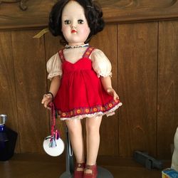Vintage ideal Doll with Stand