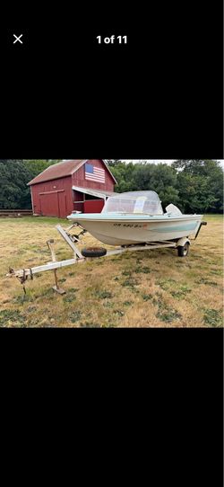 1965 Hydro Swift 14’ boat and trailer - good tags! - NEED GONE TONIGHT! Have title.