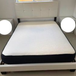 New QUEEN SIZE BED FRAME WITH MATTRESS NEW BEDROOM FURNITURE SET // CAMA QUEEN SIZE BED CON COLCHON