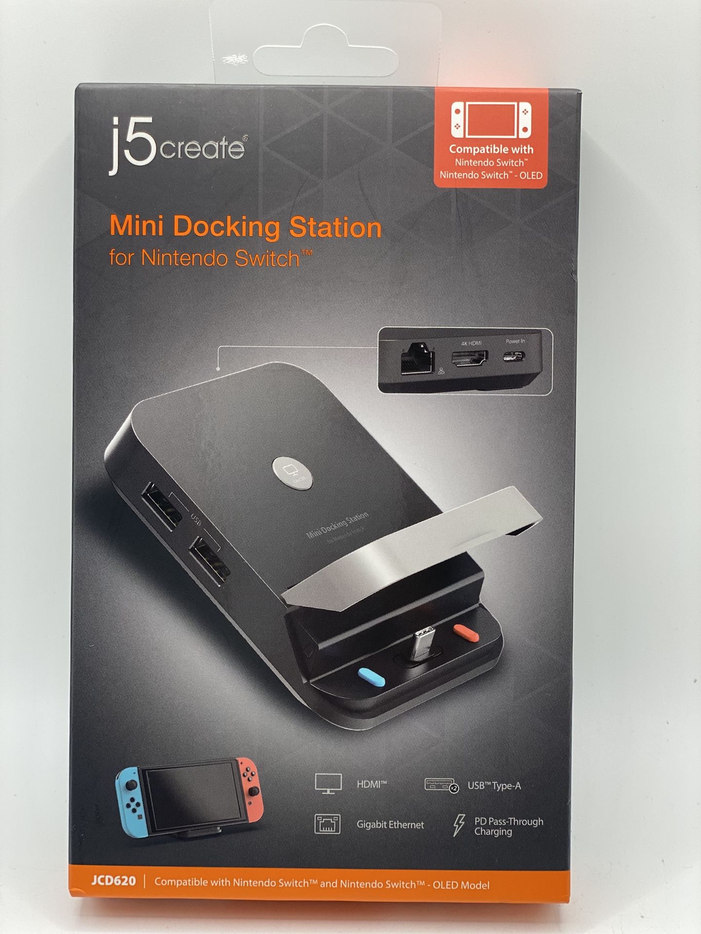 Nintendo Switch Docking Station also OLED J5 Create JCD620 Charger - NEW SEALED