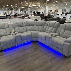 Beautiful Power Sectional With LED And USB’s