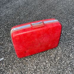Vintage Antique Samsonite, Red Suitcase