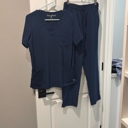 easy stretch scrub set (navy)