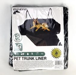NEW OXGORD PET WATERPROOF CAR SEAT COVER AND WASHABLE TRUNK CARGO LINER LARGE 64” Wide 52” Length