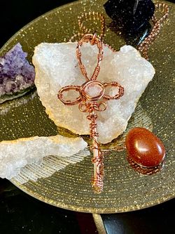 Copper ankh necklace