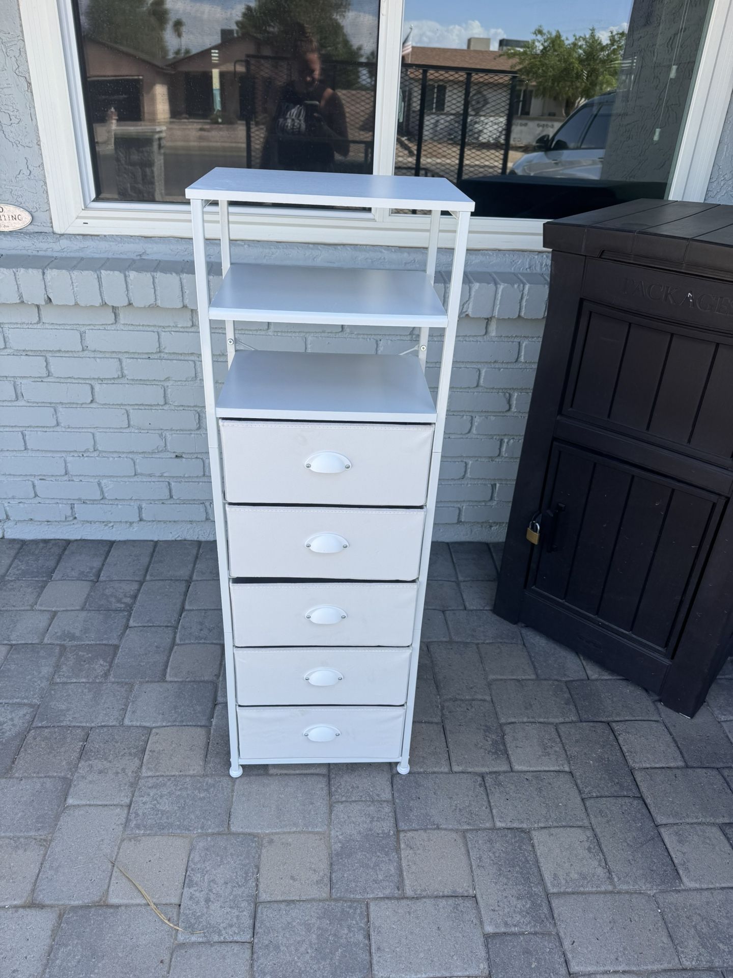 Tall Bedroom Fabric Drawer Dresser 