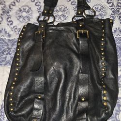 Kenneth Cole Genuine Black Leather Shoulder Bag