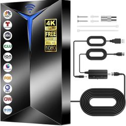 2026 Upgraded TV Antenna for Smart TV, 2200+ Miles Range 