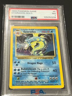 1999 Pokemon Gyarados Holo #6/102 PSA 7 NM