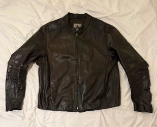 Y2K VTG Archive 1998 ALDO Leather Cafe Racer Jacket - Distressed Brown Moto M/L
