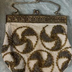 Vintage Hand Made Beaded Evening Bag. 