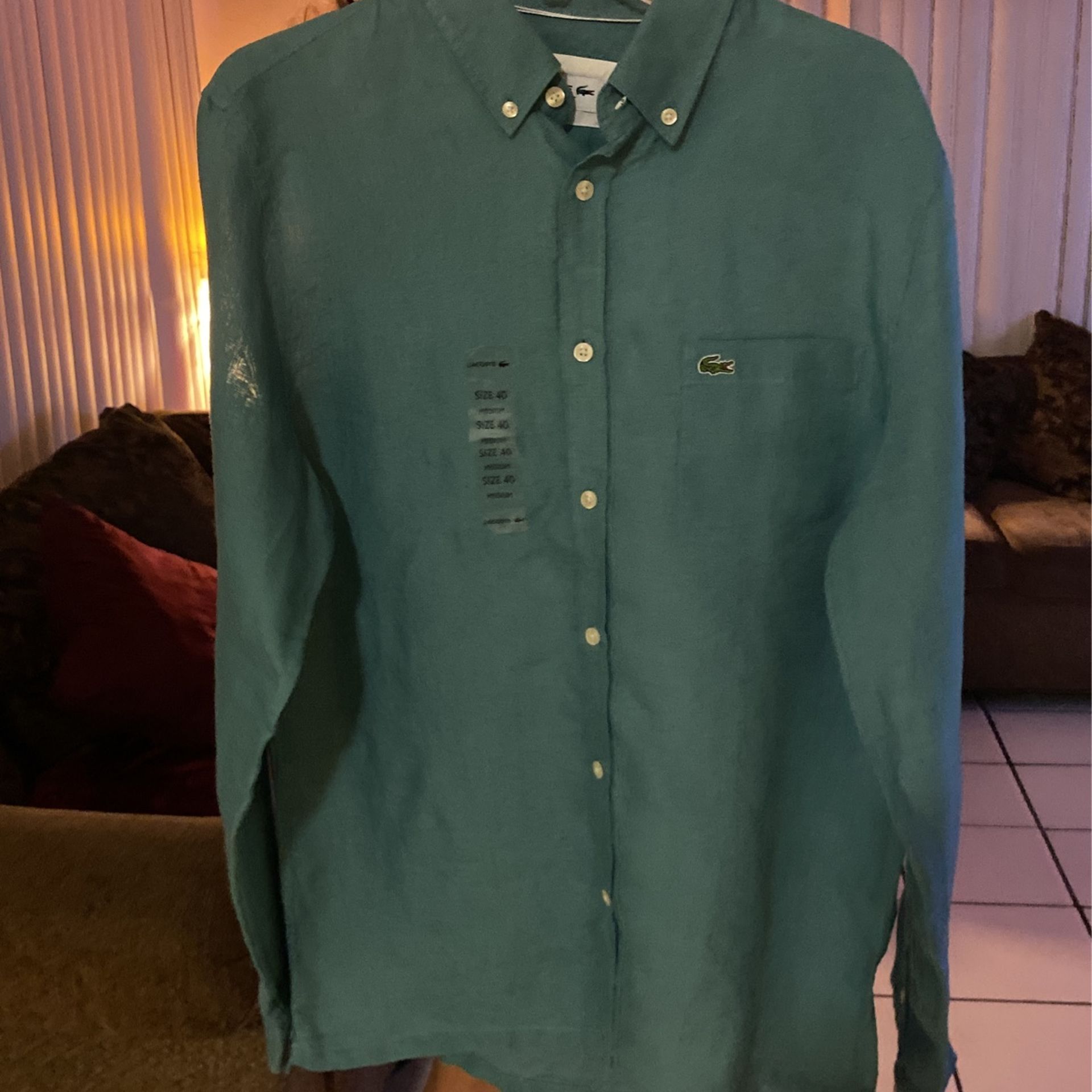 chinese dress ladies Lacoste Mens Regular Fit Oxford Long Sleeve Shirt – ShopCGX