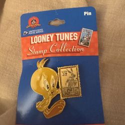 USPS Looney Tunes Stamp Collection Tweety Bird & Bugs Bunny Pin 1997 ~ 32 Cents