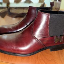 Leather Burgundy Chelsea Boot