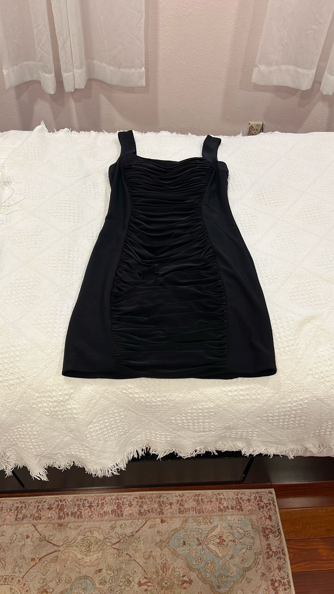 Women’s Ruched Black Cocktail Dress Size 8