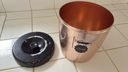 Vintage copper cookie jar