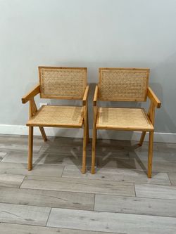 New Bamboo chairs Set of 2