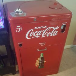 Restored Coke Machine Vendo V-23 Spin Top Coca Cola Cooler