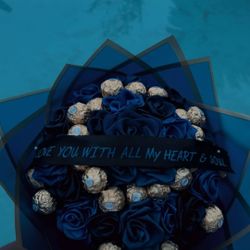 Eternal Rose Bouquet 💙🩵