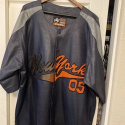 Leather/Mesh New York Baseball Jersey