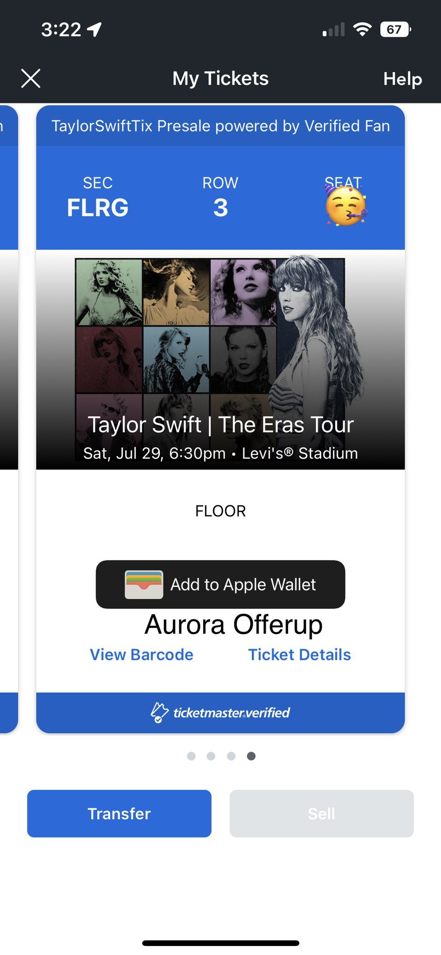 Taylor Swift Tickets Santa Clara 7/29