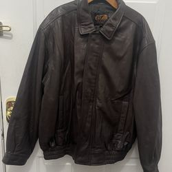 Men’s Brown Canyon Outback Leather Jacket - Size XL