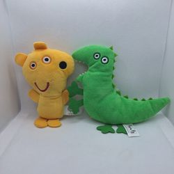 Peppa Pig Plusg Peppas Teddy Georges Dinosaur Flat 2D Stuffed Animal Toys