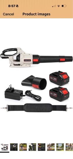 Electric Leaf Blower Cordless with Battery and Charger for Lawn Care Small Portable Hand Held Lightweight 3 Speed Modes,Leaves Blower 565CFM 150MPH wi