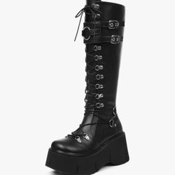 New Platform Leather High Boots (amazon)
