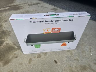 Chefman Family-Sized Glass Top Warming Tray XL